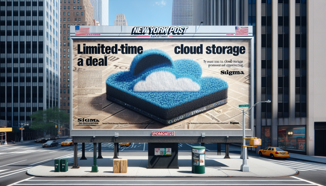 alt_text: "New York Post advert for a limited-time cloud storage deal."