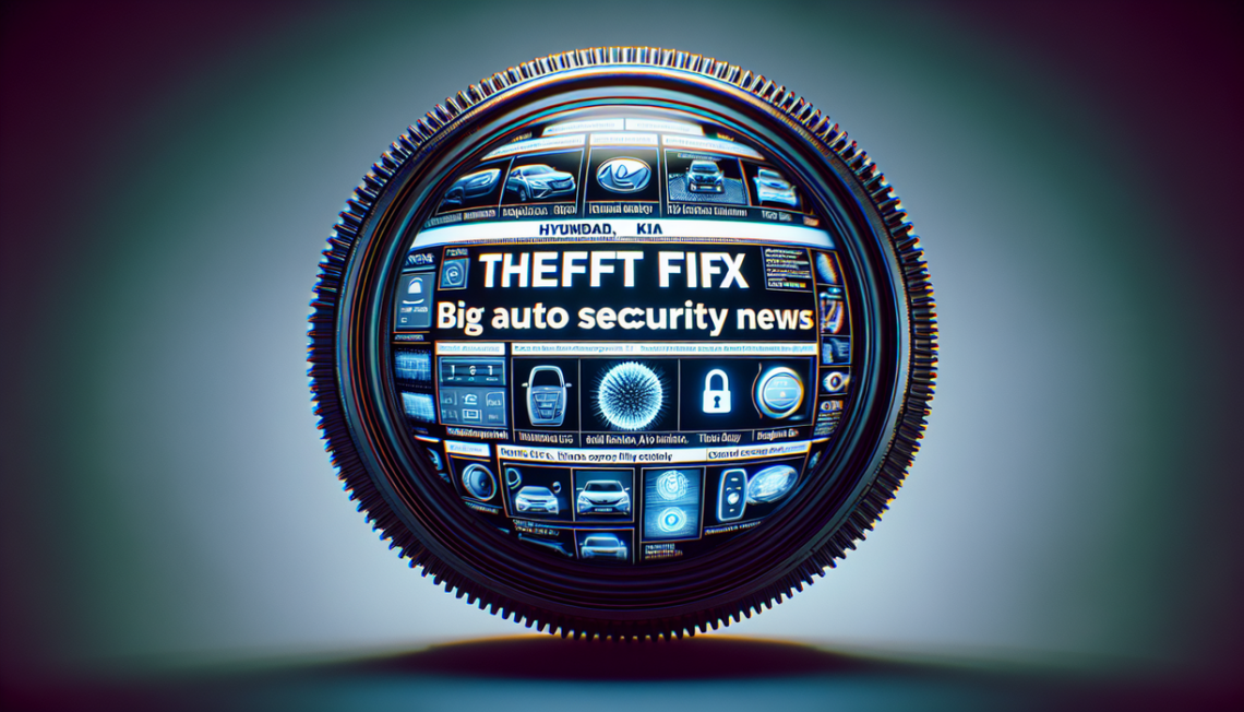 alt_text: Headline reads, "Hyundai, Kia Theft Fix: Big Auto Security News," highlighting security updates.