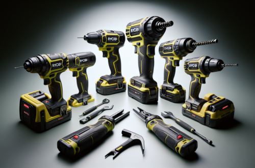 alt_text: Five Ryobi tools designed for comfort, showcased with ergonomic features to reduce back strain.