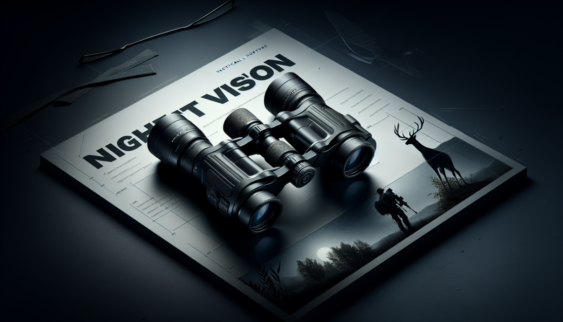 alt_text: CNVPros Night Vision Binoculars on a rock, surrounded by plants, during field testing.