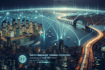 alt_text: An underwater scene displaying a robust cable intertwined with colorful marine life.