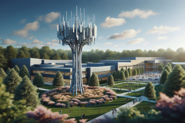 alt_text: People discussing a stealth cell tower proposal at the Fort Worth Documenters Spotlight event.