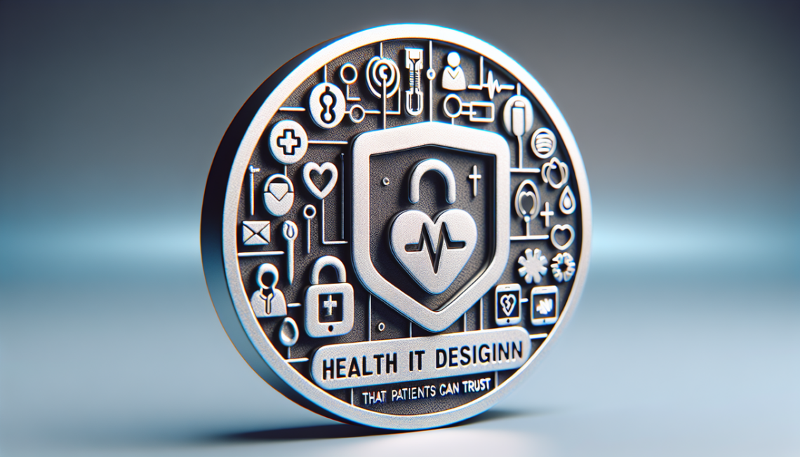 alt_text: Stylized graphic of healthcare tech featuring secure, user-friendly design elements.