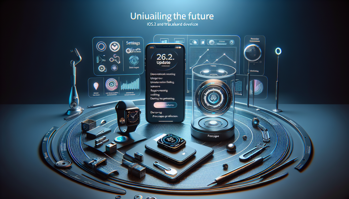 alt_text: "iOS 26.2.1 update screen: 'Small Update, Big Precision' tagline shown on a smartphone."