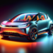 alt_text: Close-up of a Rivian R2 electric vehicle with vibrant colors, suggesting innovation and growth.