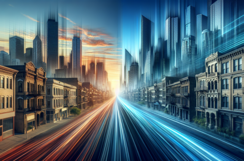 alt_text: Organized workstation with ergonomic chair, dual monitors, cable management, and minimalist decor.