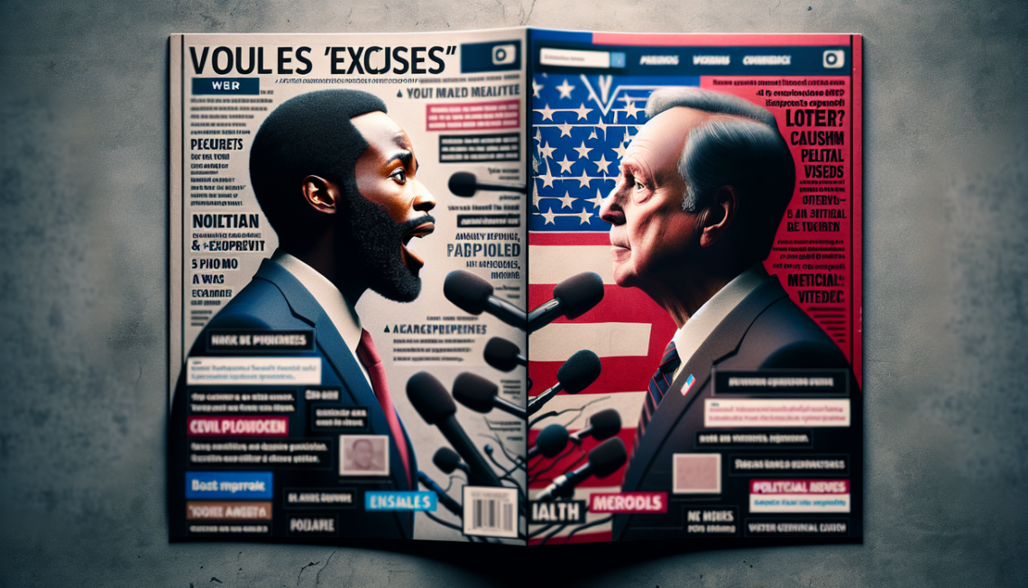 alt_text: Obama and Trump stand side by side, each with thought bubbles of differing excuses in bold text.