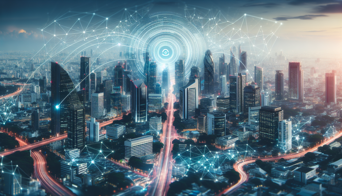 alt_text: Abstract digital network with 5G icons and data flow, representing evolving technology contexts.