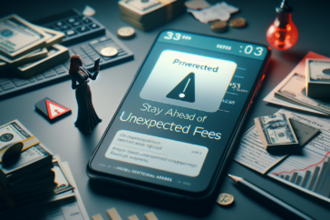 alt_text: Smartphone showing banking alerts to avoid overdraft fees, with a smiling user holding it.