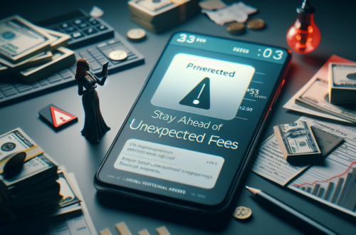 alt_text: Smartphone showing banking alerts to avoid overdraft fees, with a smiling user holding it.