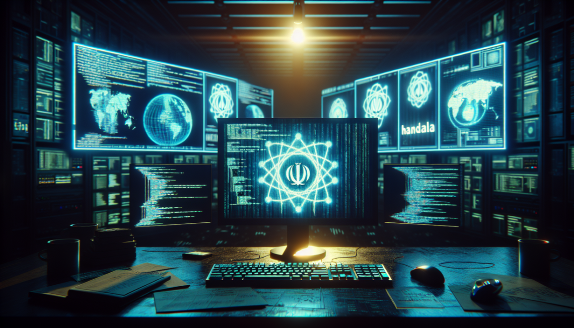 alt_text: A futuristic cityscape under cyber attack with defense systems and holographic displays active.