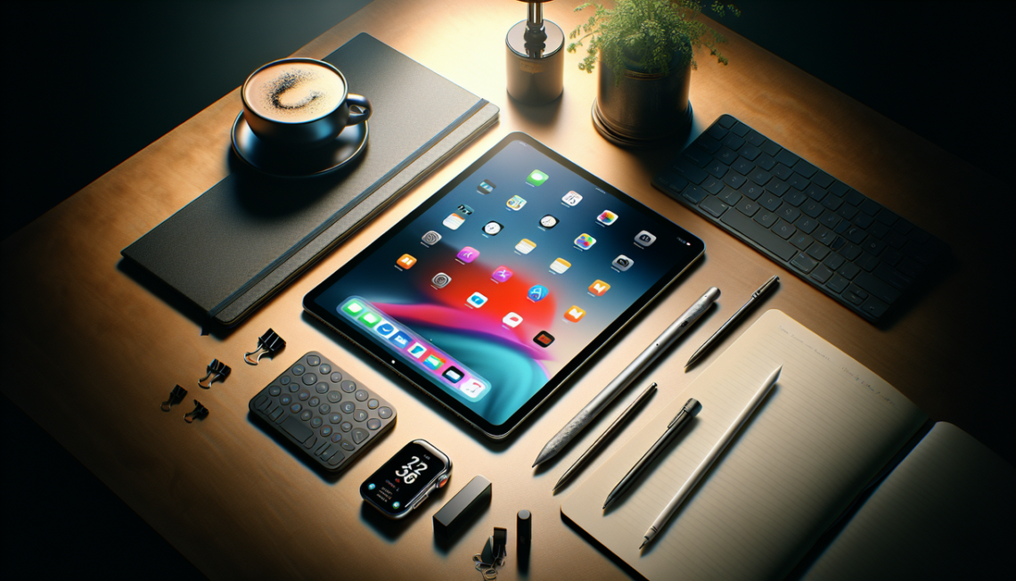 "alt_text: Variety of Costco products enhancing iPad use, like stands and accessories."