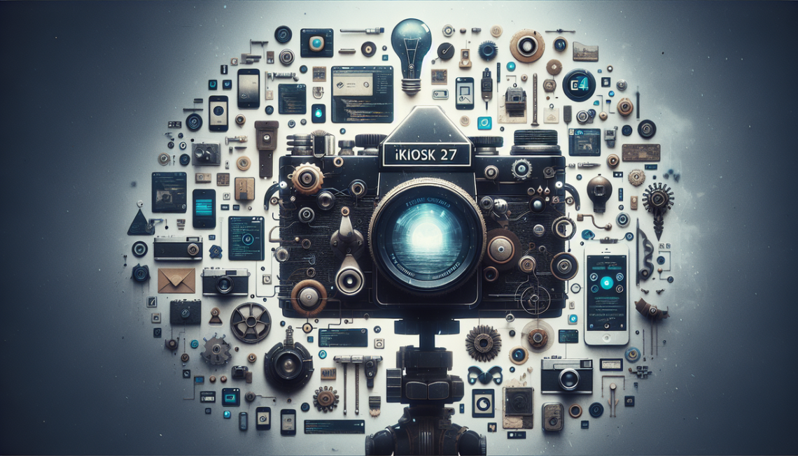 alt_text: Retro film camera with indie app icons floating around, capturing a nostalgic tech vibe.