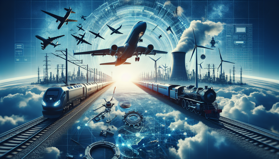 alt_text: A digital chart showing rising stock trends with transportation icons and "Stocks to Watch."