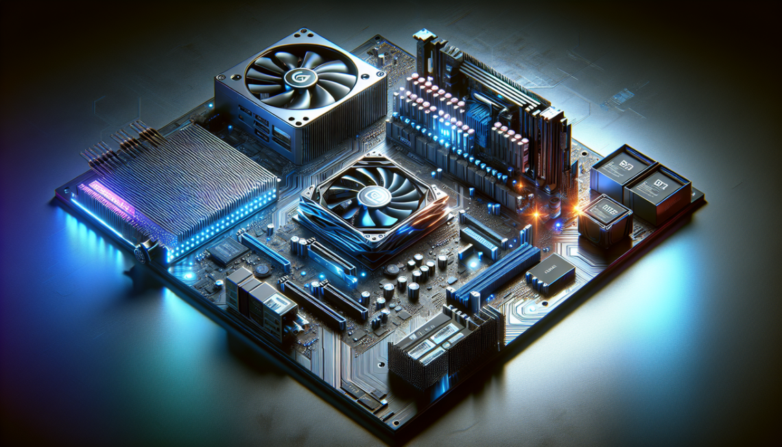 alt_text: "Digital illustration of a new CPU in a motherboard, highlighting its importance for upgrades."
