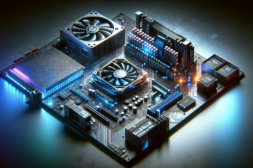 alt_text: "Digital illustration of a new CPU in a motherboard, highlighting its importance for upgrades."