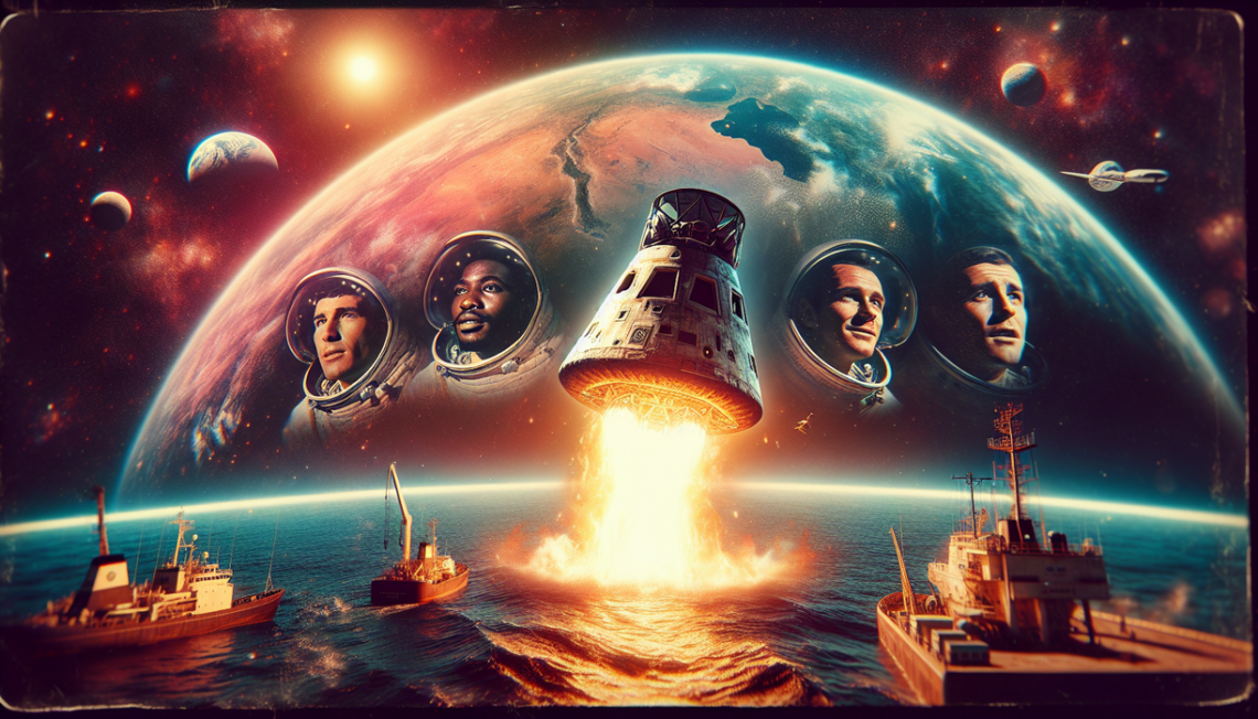 alt_text: Apollo 13 spacecraft and crew, highlighting pivotal crisis and ultimate rescue mission.