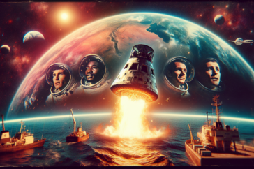 alt_text: Apollo 13 spacecraft and crew, highlighting pivotal crisis and ultimate rescue mission.