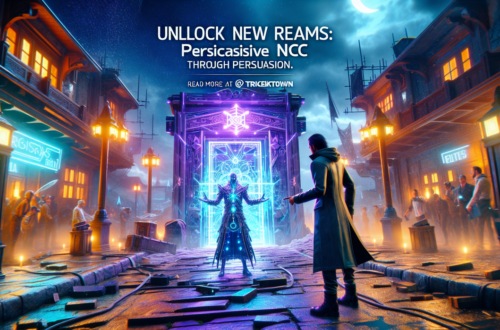 alt_text: Fortnite characters engage with AI-powered NPCs in a futuristic setting.