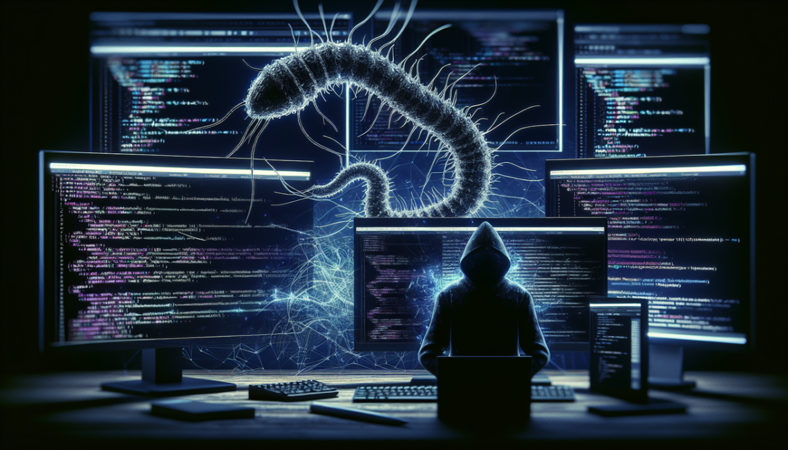 alt_text: "GlassWorm malware icon targeting developer IDEs with a red warning triangle."