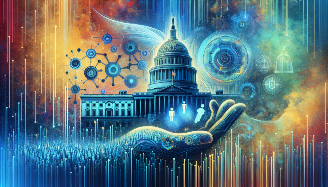 # alt_text A digital illustration of AI analyzing global political icons and symbols.