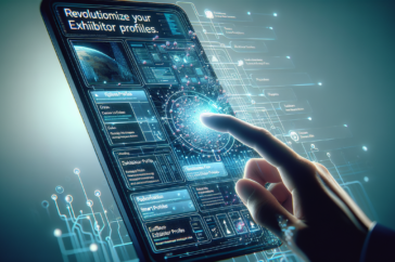 "alt_text: AI News cover with 'Exhibitor Profiles on Autopilot' theme and futuristic graphics."