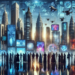 alt_text: A community divided as AI-driven currency influences decisions, sidelining local interests.